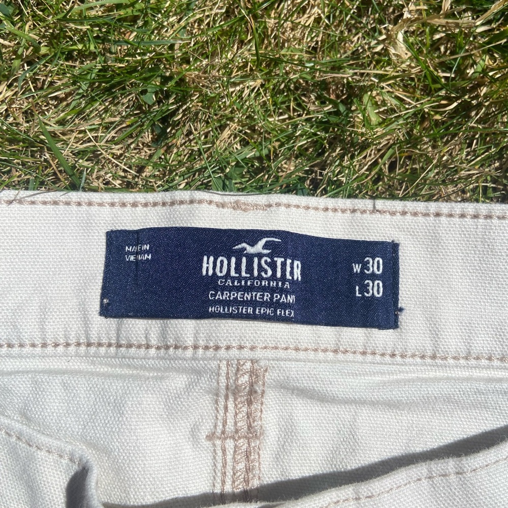 Hollister Men's Cream Carpenter Pants - Picture 3 of 3